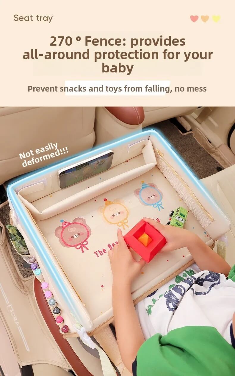 Multifunctional Car Seat Travel Tray for Kids