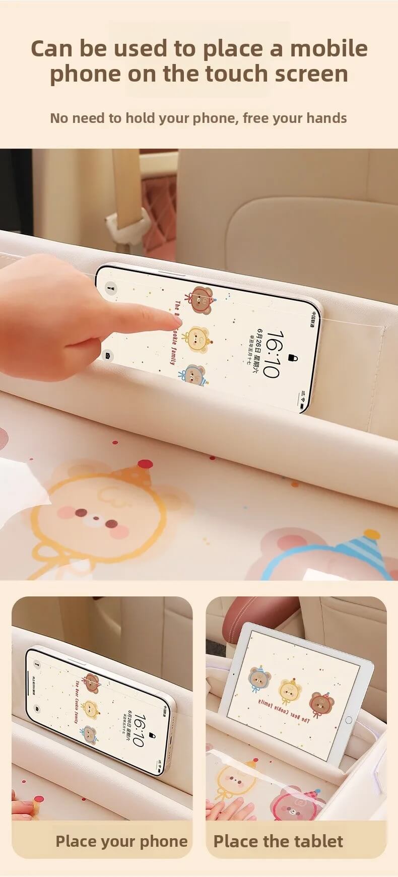 Multifunctional Car Seat Travel Tray for Kids