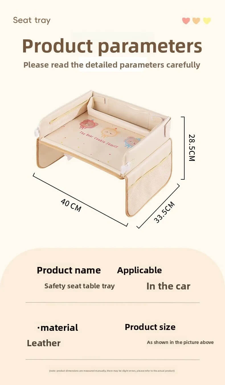 Multifunctional Car Seat Travel Tray for Kids
