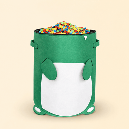 2-in-1 Animal Toy Storage Basket & Play Mat – Quick Clean-Up Organizer