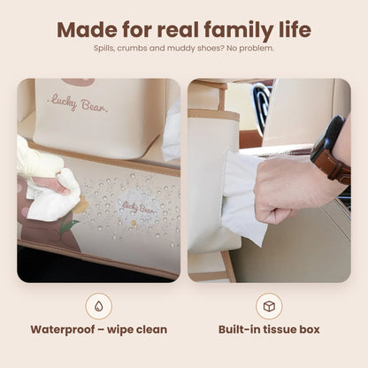 Wipe-clean surface and tissue holder